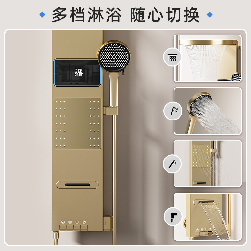 Home And Bathroom - Layar Shower Digital Pintar Warna Abu-Abu
