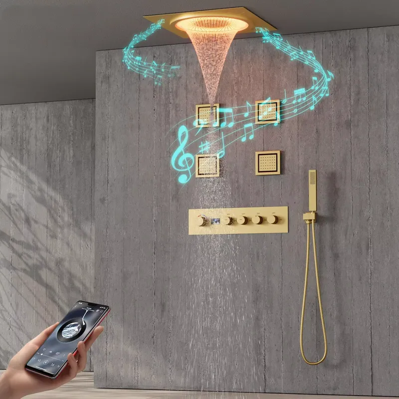 Home And Bathroom - Set Shower LED Pintar dengan Musik,