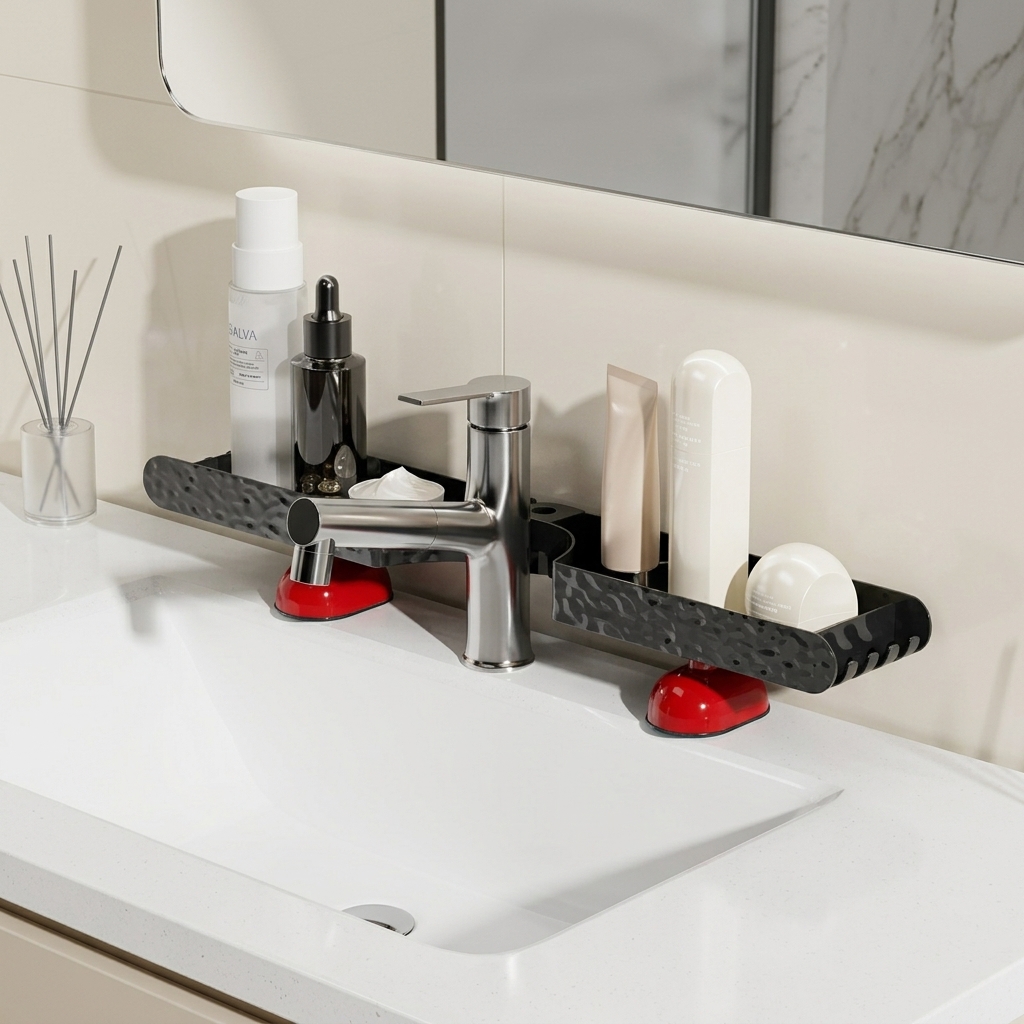 Home Essentials Bathroom Rack - Rak Penyimpanan Kosmetik Organizer Kamar Mandi,