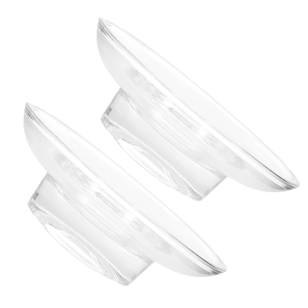Glass Soap Dish - 2 Buah Wadah Sabun Kaca Transparan,