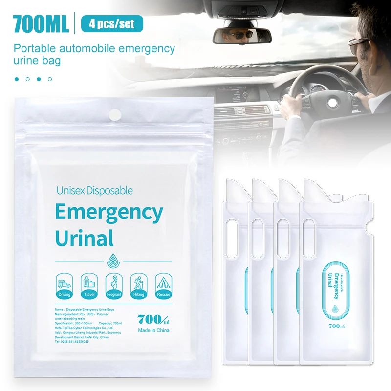 Home Bathroom With Urinal - 4 buah 700ml tas urin mobil