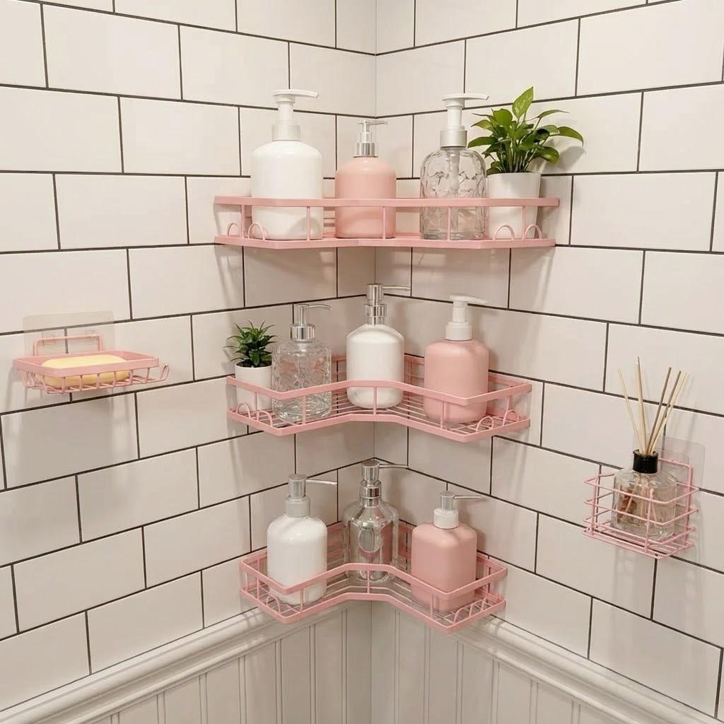Home Essentials Bathroom Rack - 5Pcs Set Rak Penyimpanan Kamar Mandi