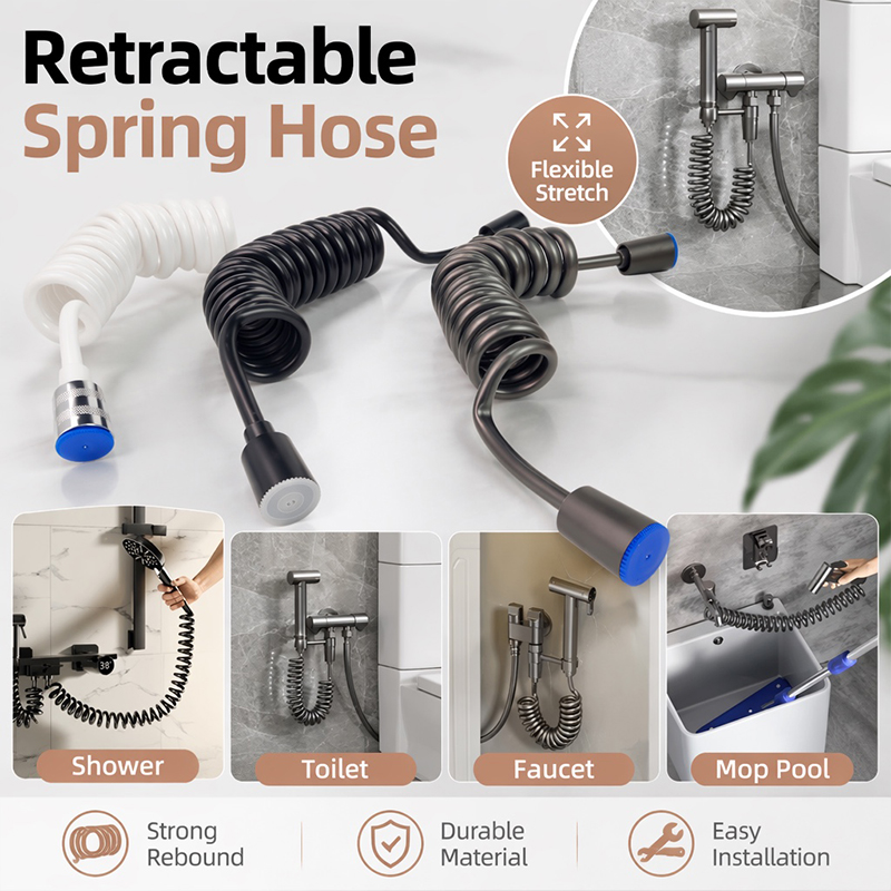 Home Bathroom Plumbing - Selang Spiral Semprotan Bidet Toilet 2m