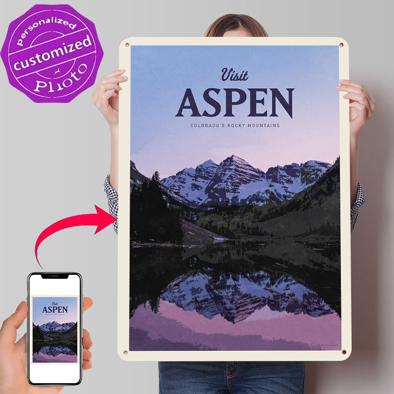 Bathroom Home Visit - Poster Cetak Tekstur 3D Aspen, Papan