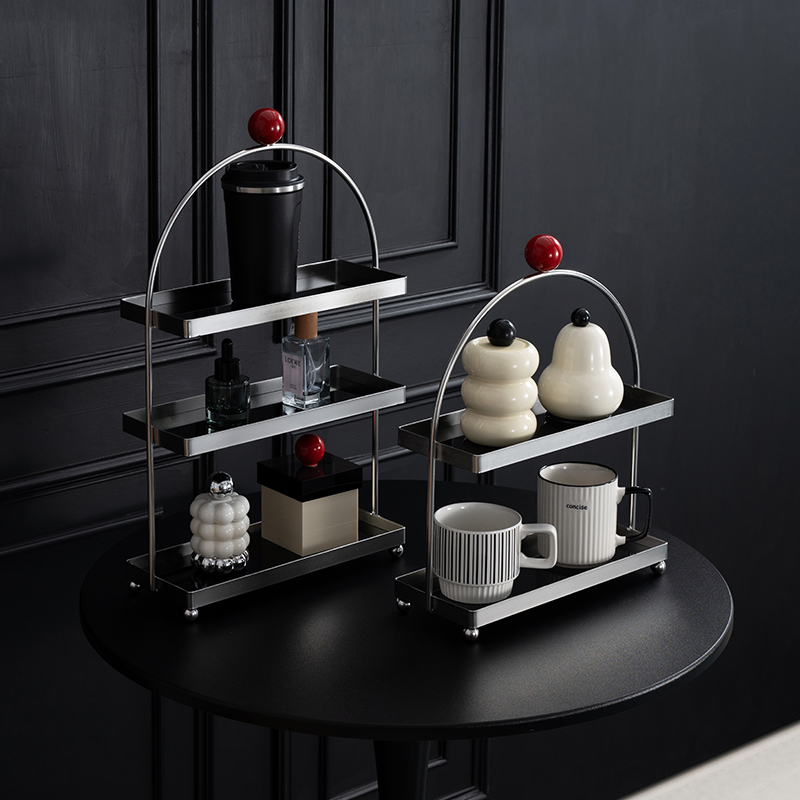 Home Essentials Bathroom Rack - Organizer Meja Arch, Rak Cangkir &