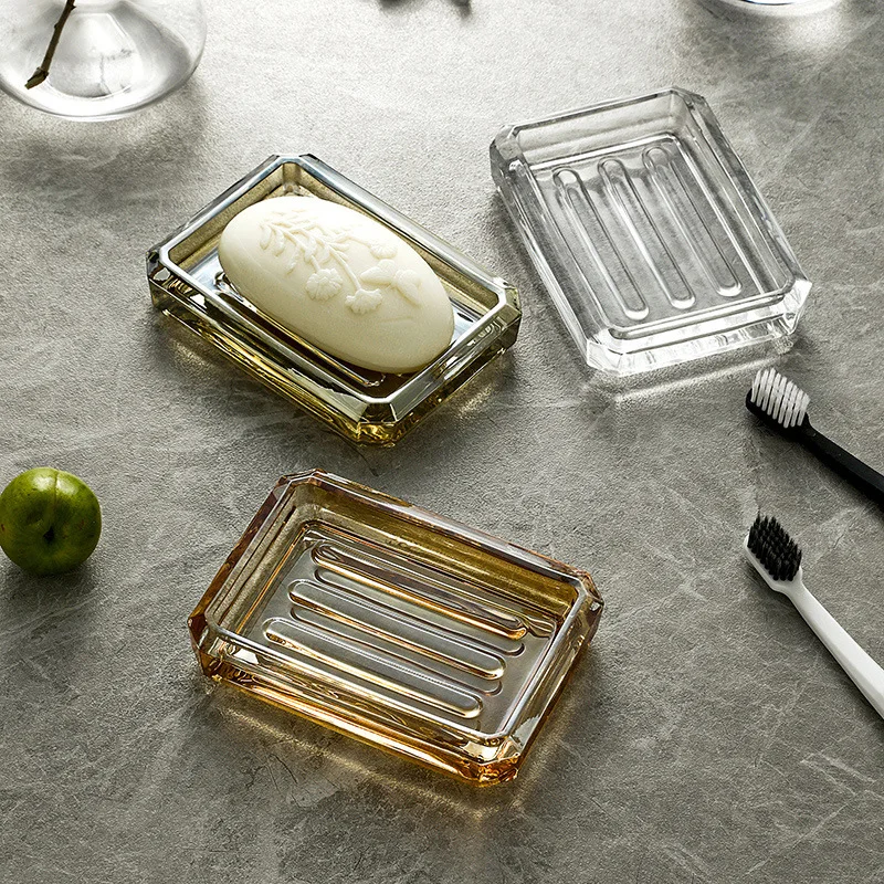 Glass Soap Dish - 1 Buah Kotak Sabun Kaca Transparan