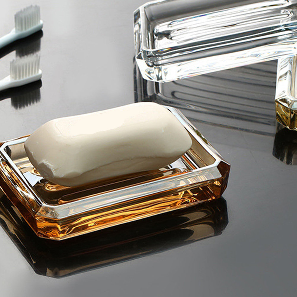 Glass Soap Dish - Tempat Sabun Dekoratif Bahan Kaca Premium