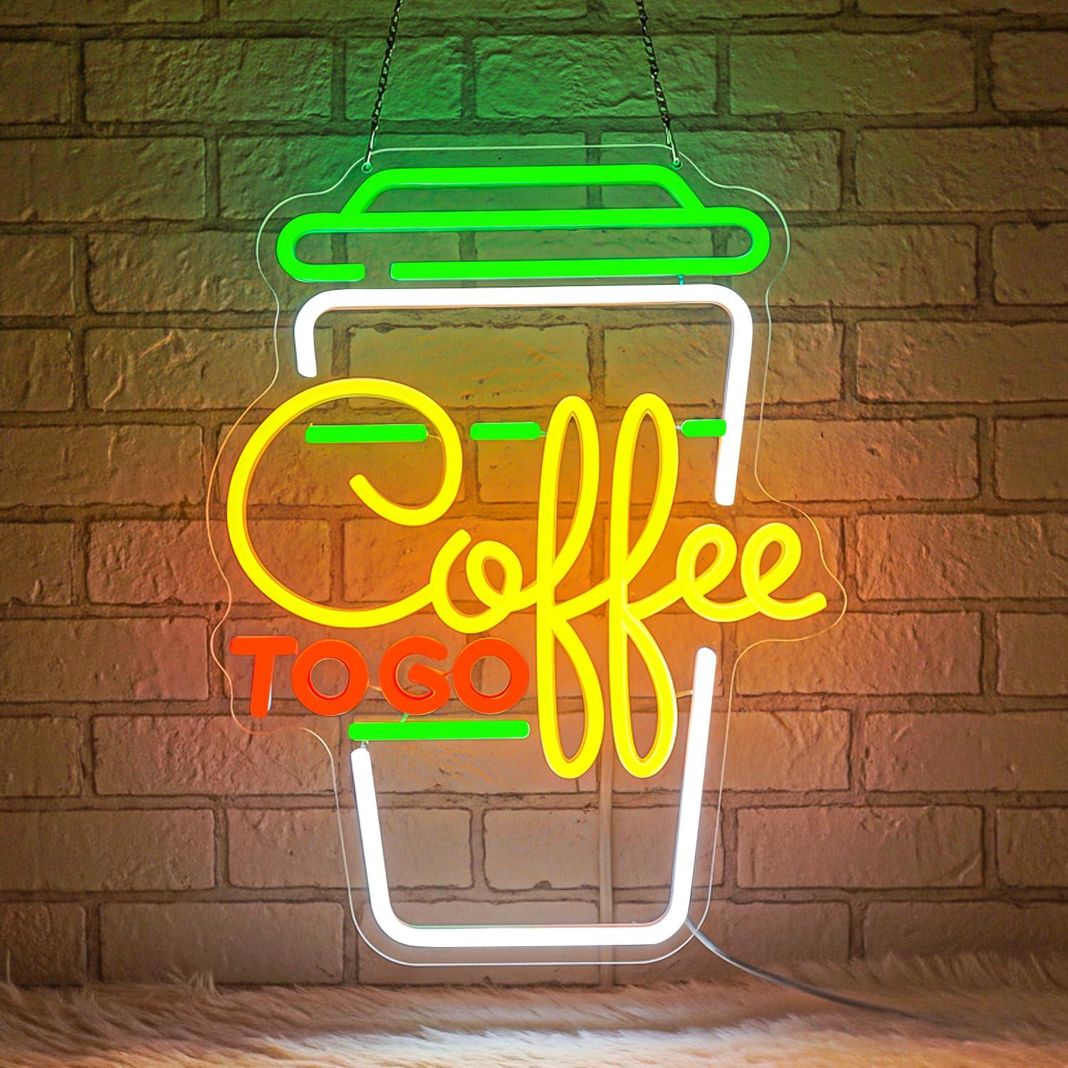 Home Kitchen & Bathroom - Lampu LED Neon Sign Kopi USB