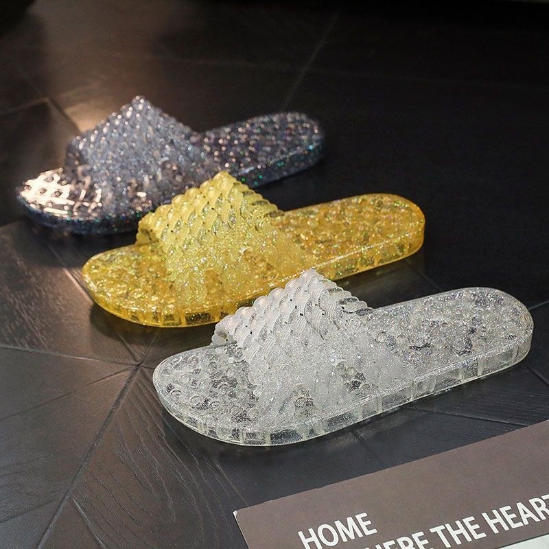 Home Bathroom Wear - Sandal Datar Kristal Sepatu Wanita Musim