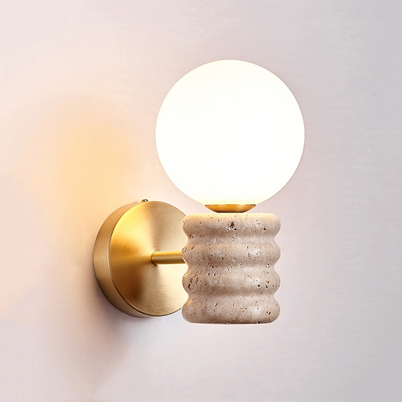 Japanese Home Bathroom Design - Lampu Dinding Ruang Tamu Travertine Kuning