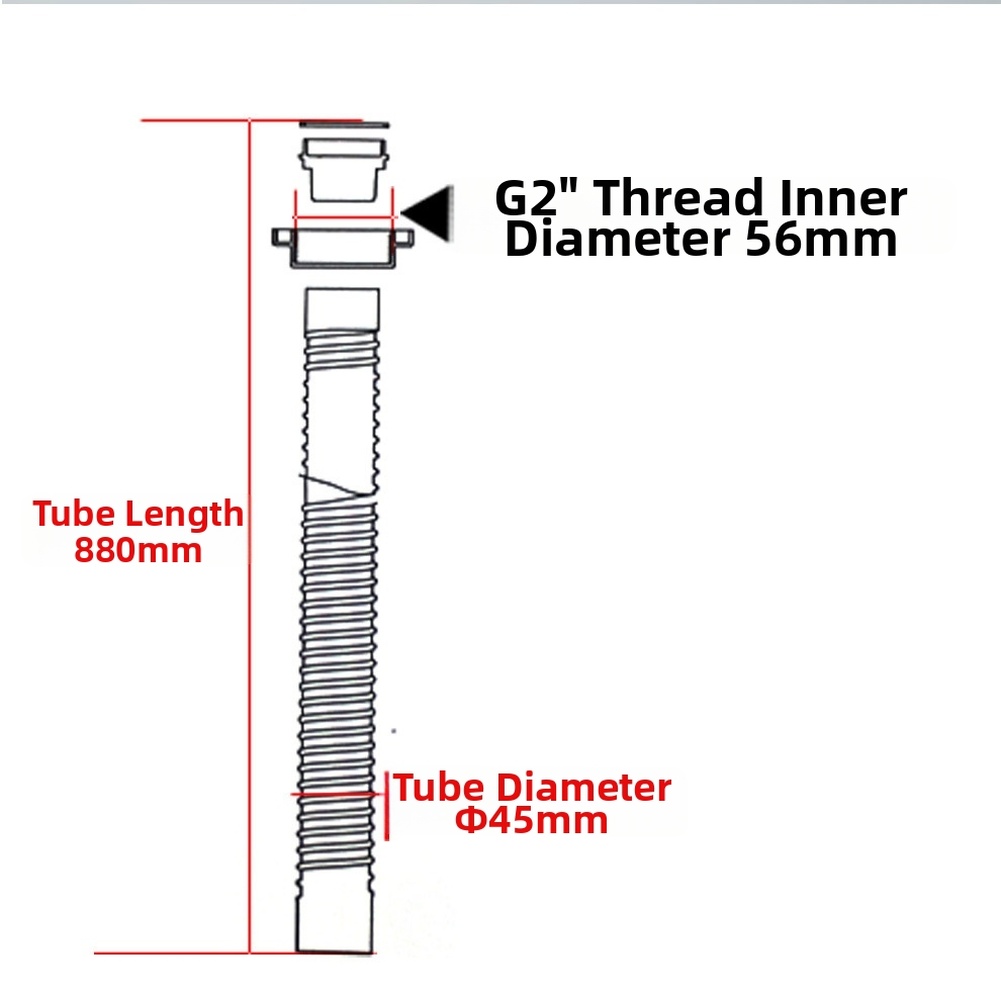 Home Bathroom Plumbing - Pipa Pembuangan Wastafel Dapur Diameter 45mm