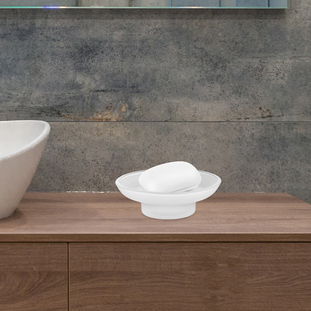 Glass Soap Dish - Tempat Sabun Kaca Bening Elegan Alas