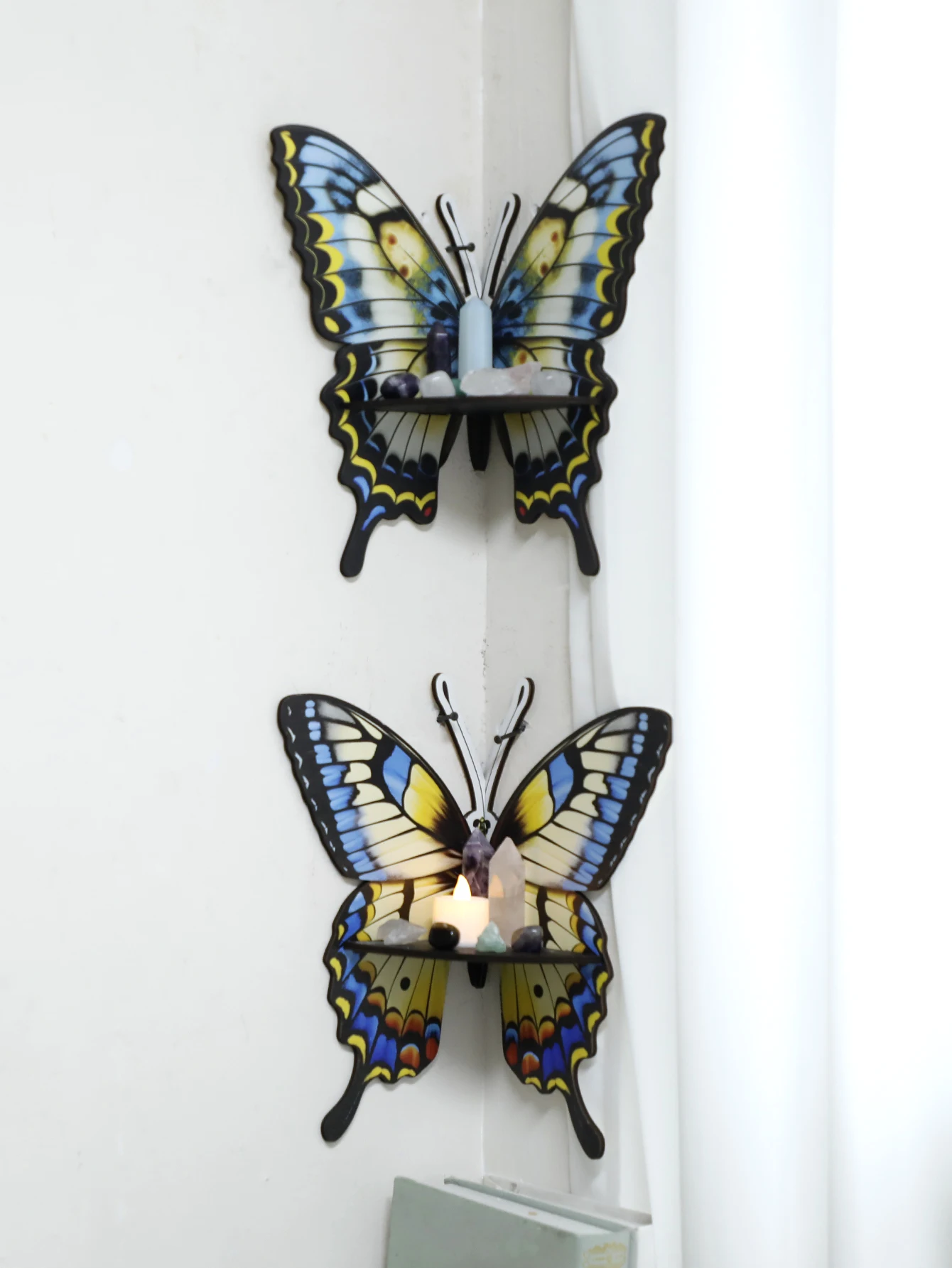 Rak Kristal Kupu-kupu Tiga War - Home Essentials Bathroom Rack ulasan dan harga