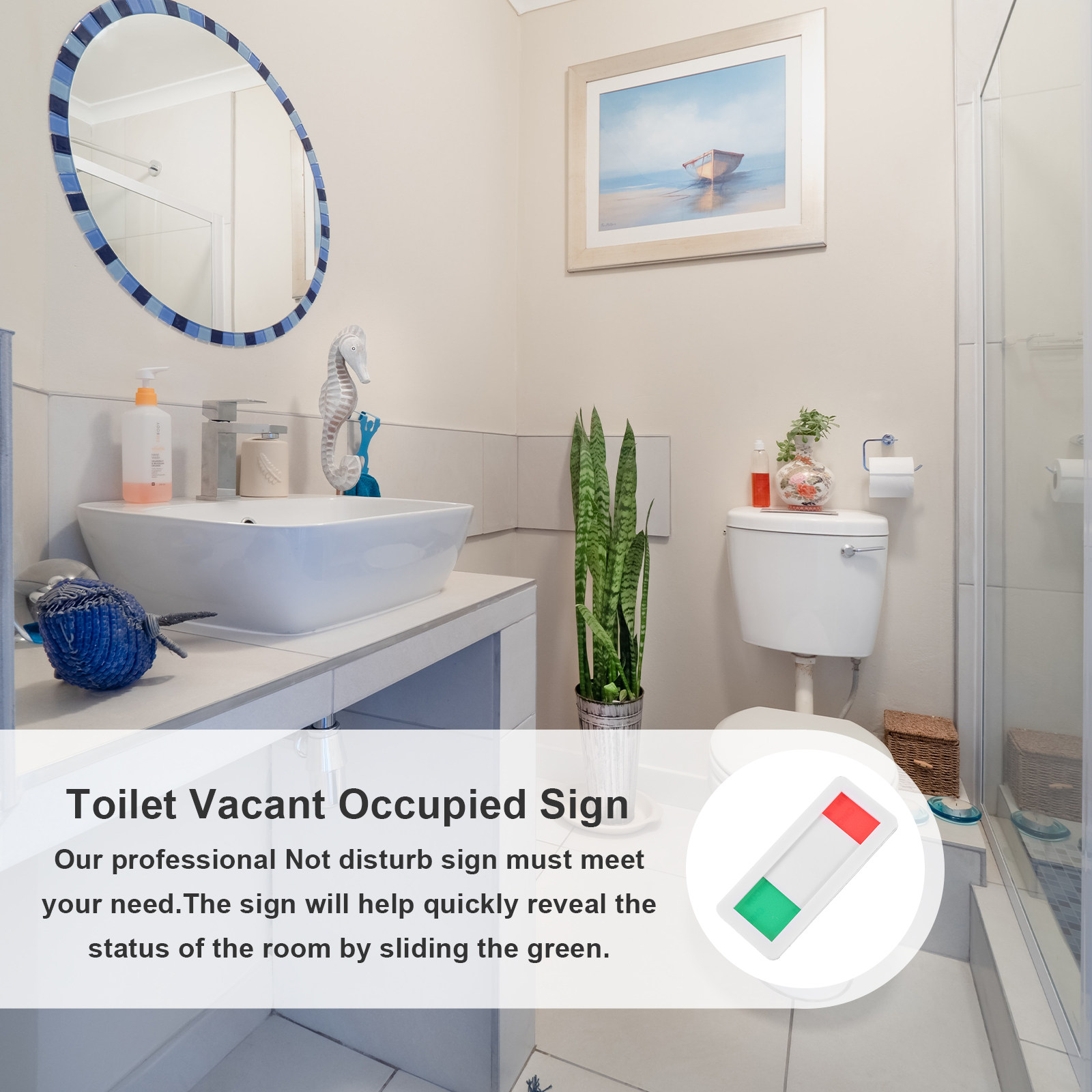 Tanda Toilet Kosong/Selesai Di - Home Bathroom Occupied Sign ulasan dan harga