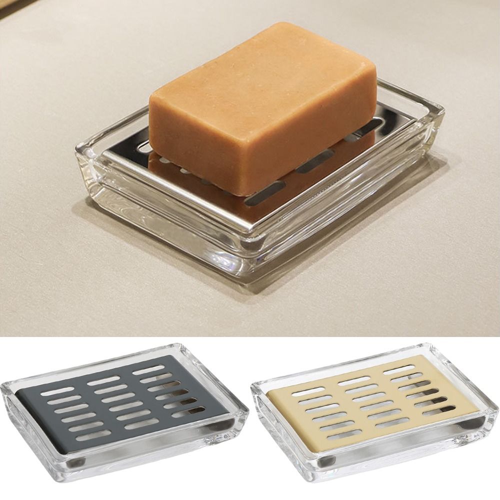 Tempat Sabun Kaca Stainless St - Glass Soap Dish ulasan dan harga