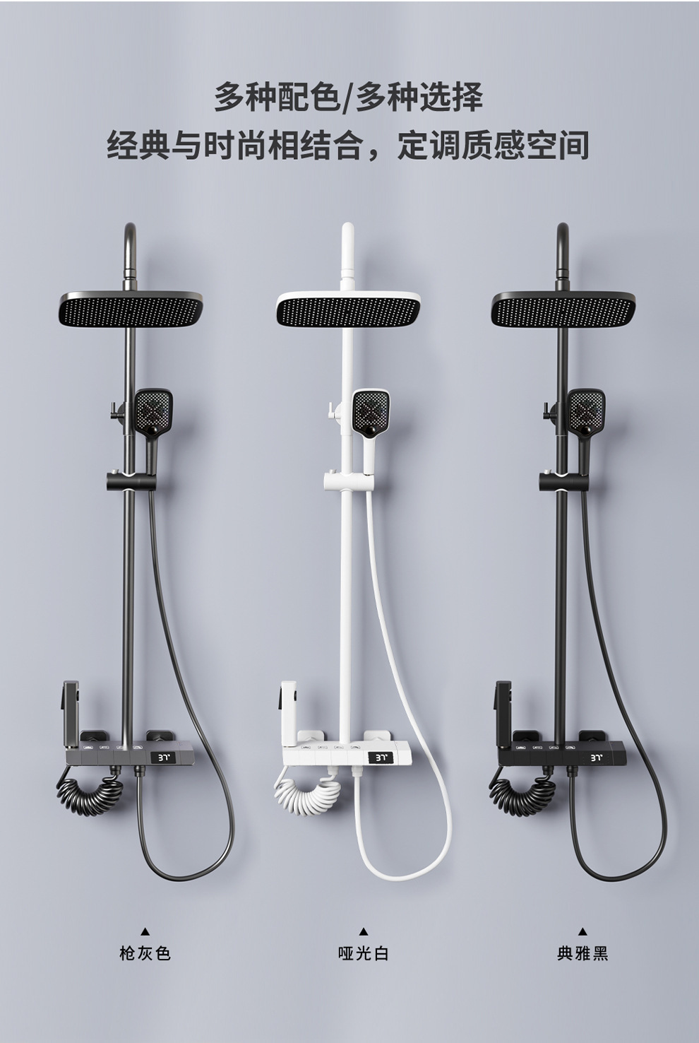 Set Shower Piano Warna Abu-abu - Home And Bathroom ulasan dan harga