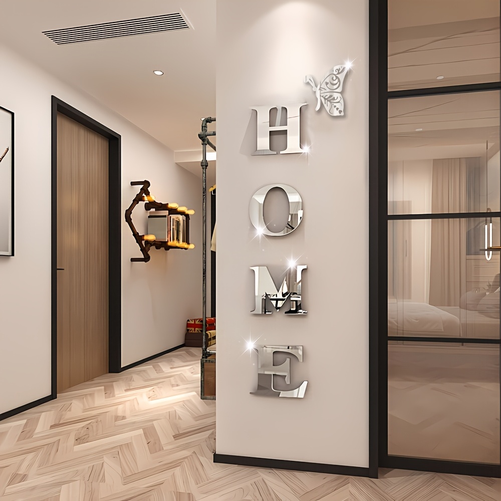 1Set Stiker Dinding Cermin 3D  - Home Goods Bathroom Mirrors ulasan dan harga