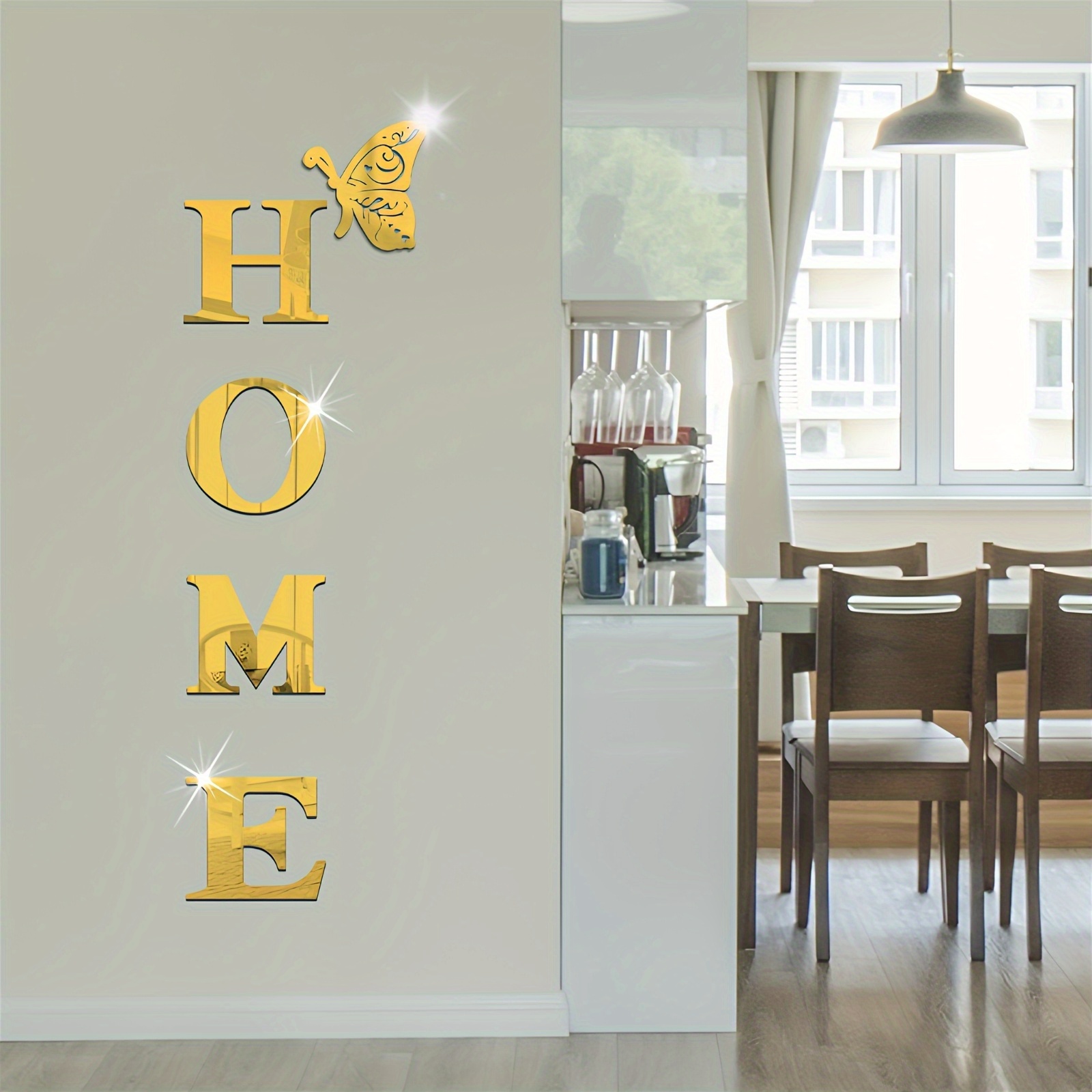 1Set Stiker Dinding Cermin 3D  - Home Goods Bathroom Mirrors ulasan dan harga