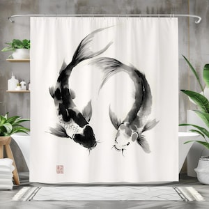 Tirai Mandi Ikan, Tirai Mandi  - Japanese Home Bathroom Design ulasan dan harga