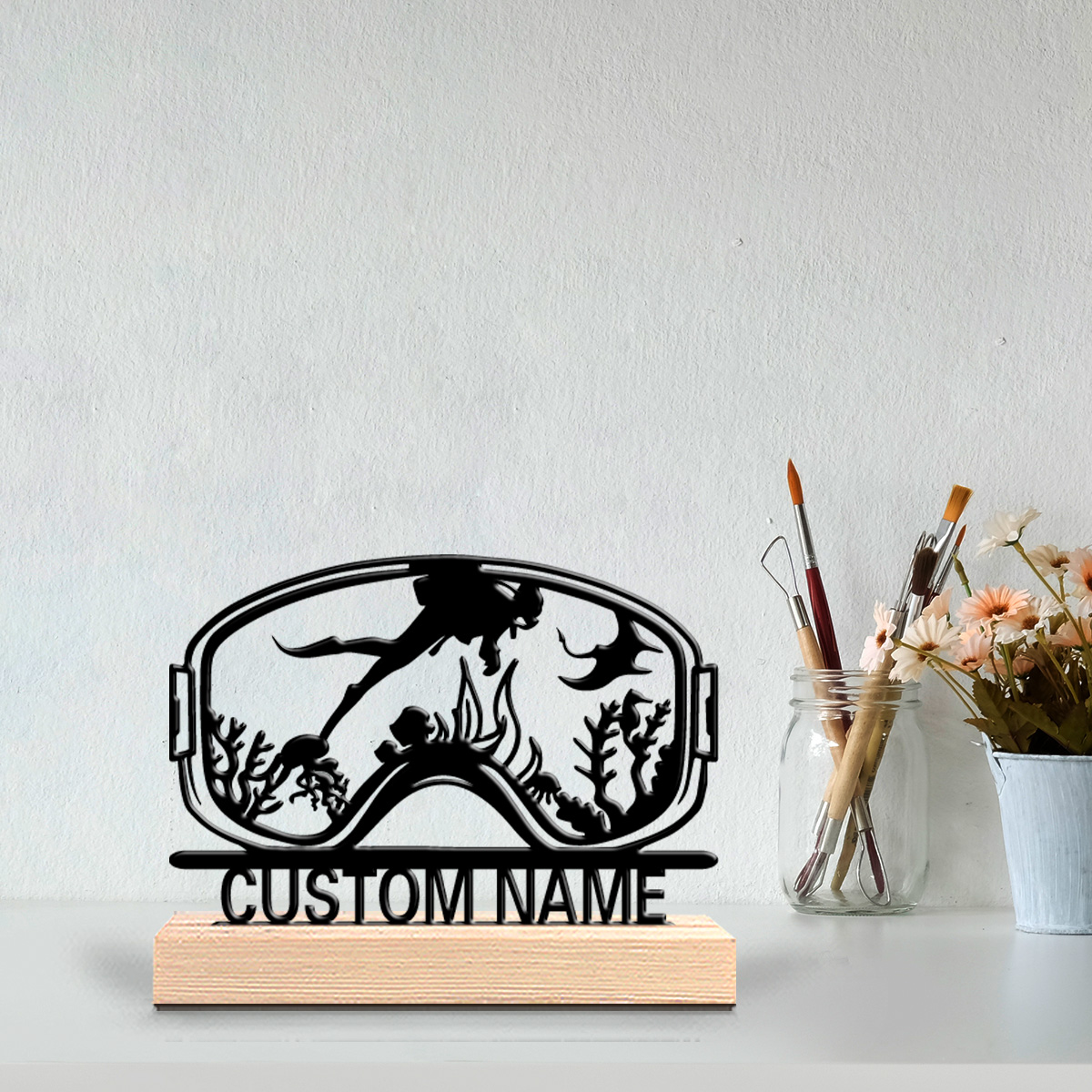 1pc Dekorasi Dinding Kayu Cust - Home Kitchen & Bathroom ulasan dan harga