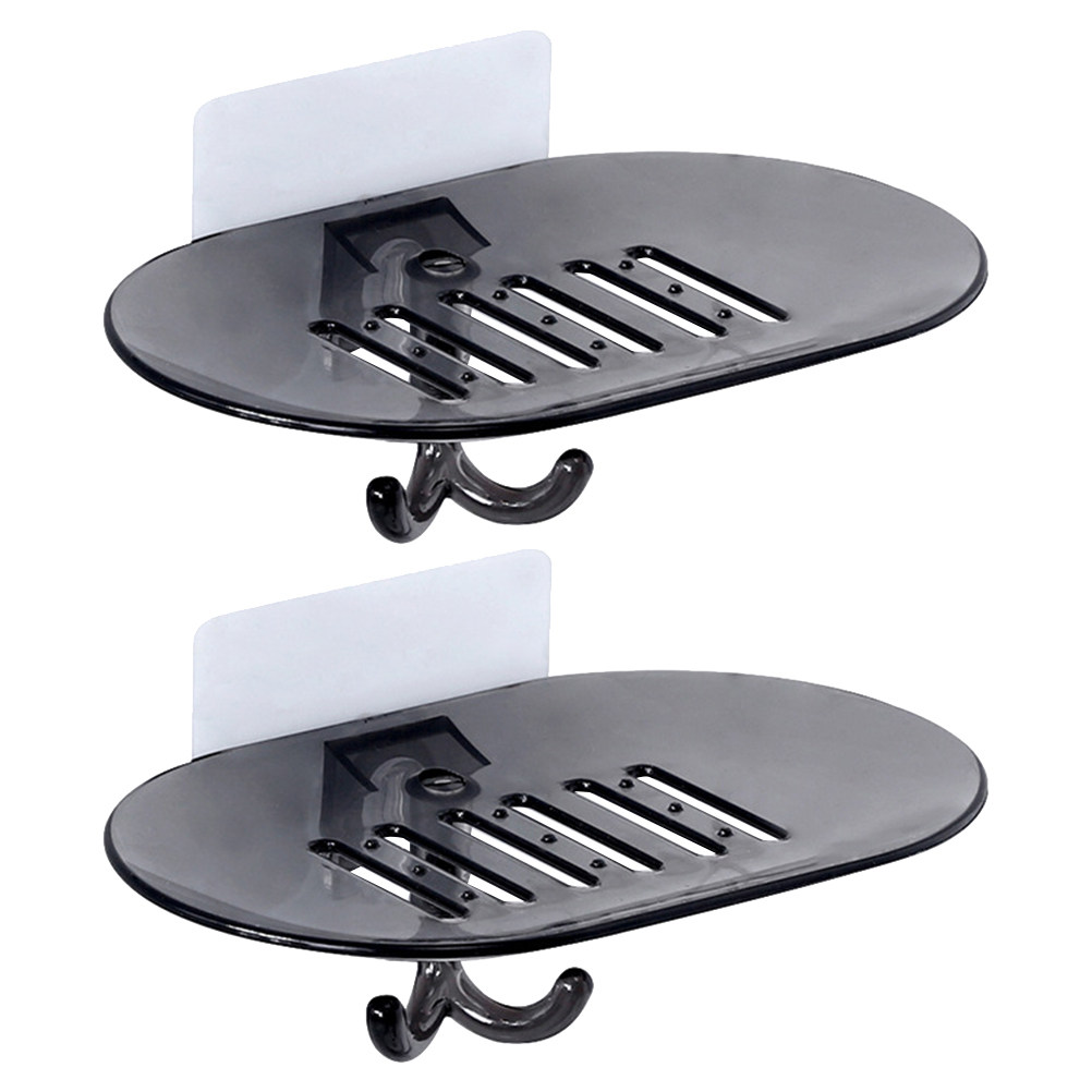 2Pcs Tempat Sabun Hisap Tanpa  - Glass Soap Dish ulasan dan harga