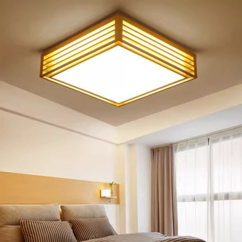 Lampu Plafon LED Kayu Log Desa - Japanese Home Bathroom Design ulasan dan harga