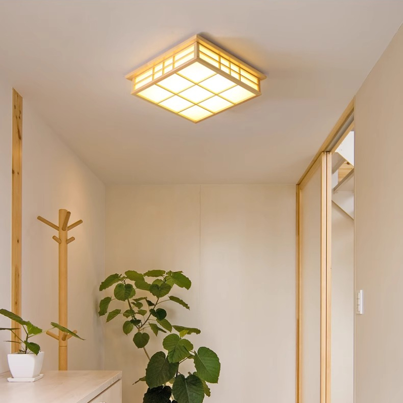 Lampu Plafon LED Kayu Log Desa - Japanese Home Bathroom Design ulasan dan harga