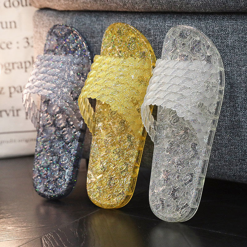 Sandal Datar Kristal Sepatu Wa - Home Bathroom Wear ulasan dan harga
