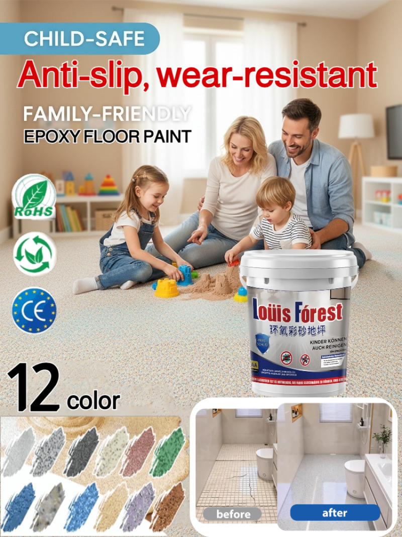 Cat Epoxy Terrazzo Self-Leveli - Home Bathroom Wear ulasan dan harga
