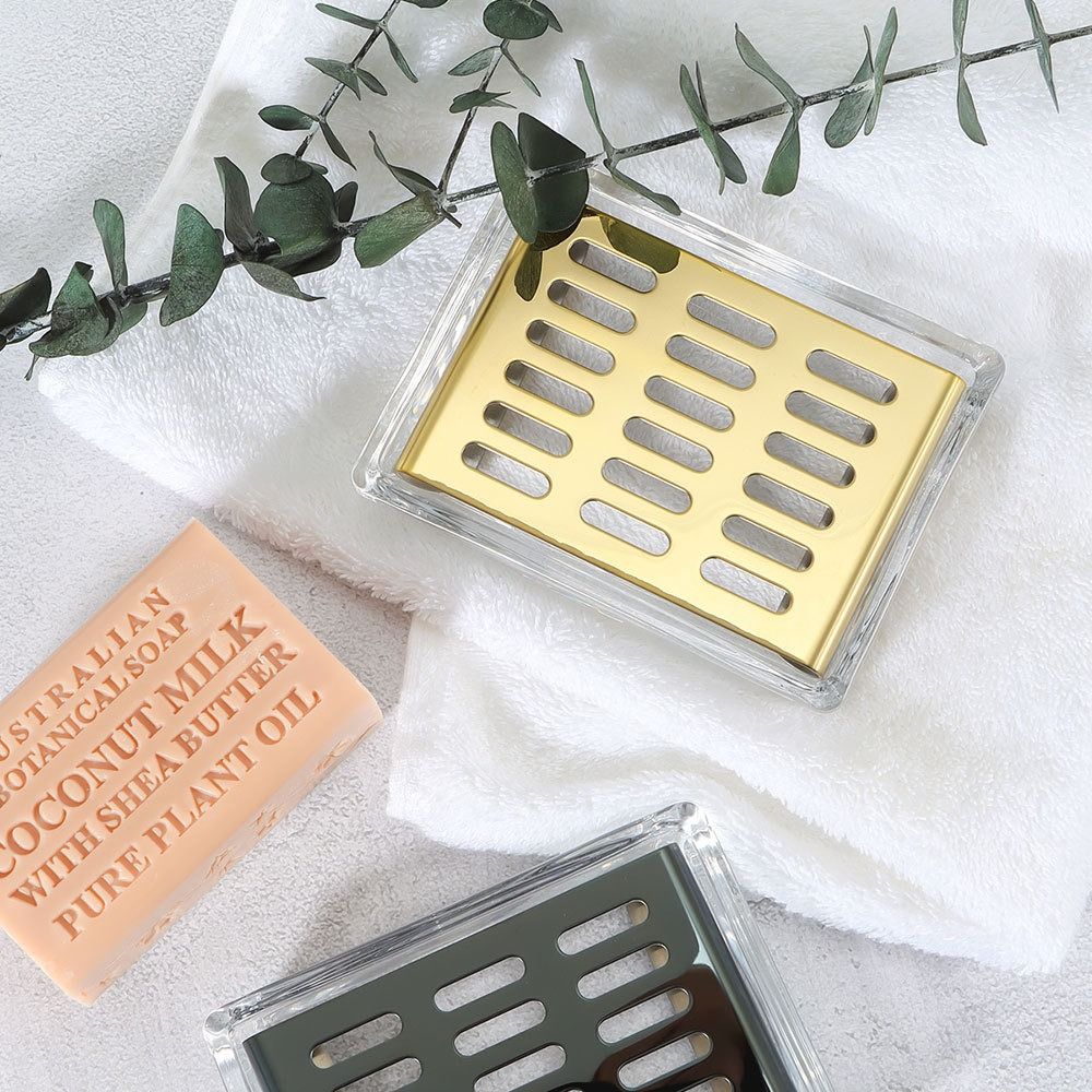 Rak Sabun Kaca Stainless Steel - Glass Soap Dish ulasan dan harga